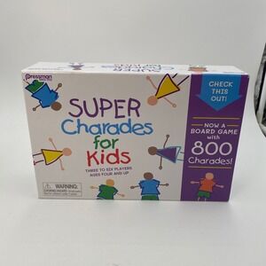 Pressman Super Charades for Kids COMPLETE Board Game No Reading Required